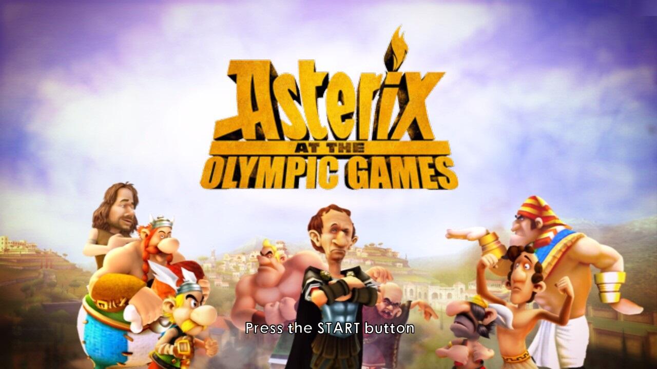 Asterix at the Olympic Games title screen for Xbox 360